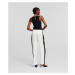 Nohavice Karl Lagerfeld Contrast Panel Tailored Pants White/Black