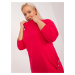 Red Plus Size Dress With 3/4 Sleeves