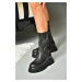 Fox Shoes Black Thick Soled Women's Boots