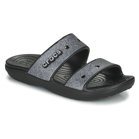 Crocs  CLASSIC CROC GLITTER II SANDAL  Šľapky Čierna