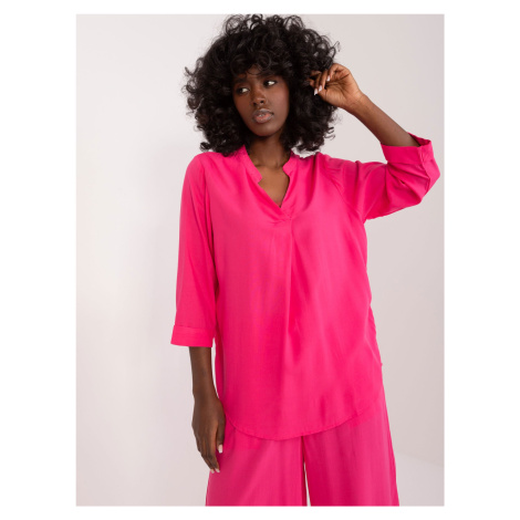 Fuchsia loose shirt blouse SUBLEVEL