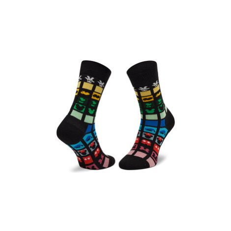 Happy Socks Ponožky Vysoké Unisex DNY01-9300 Čierna