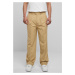 Straight pleated trousers in beige