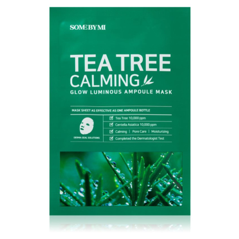 Some By Mi Glow Luminous Tea Tree Calming upokojujúca plátienková maska pre problematickú pleť