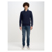 Big Star Man's Sweater 161002 Blue Wool-403