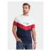 Ombre Men's cotton tricolor t-shirt with logo