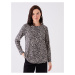 LC Waikiki Crew Neck Patterned Long Sleeve Women's T-Shirt