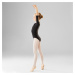 Dievčenský trikot na balet s dlhými rukávmi čierny