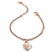 Guess Módny pozlátený náramok Fine Heart JUBB01422JWRG 17 - 21 cm - L