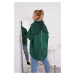Insulated sweatshirt with zipper at the back dark green