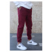 Madmext Claret Red Racked Basic Men's Sweatpants 5482