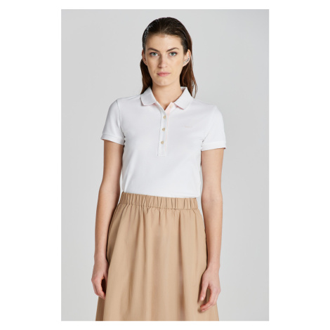 POLOKOŠEĽA GANT CONTRAST COLLAR SS PIQUE POLO WHITE