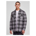 Padded plaid shirt jacket black/white