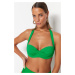 Trendyol Green Underwire zahalený top bikín