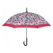 PERLETTI Time, Dámsky palicový dáždnik Floreale / červený lem, 26306