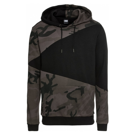 Urban Classics Mikina 'Camo Zig Zag'  tmavosivá / čierna