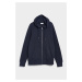 MIKINA GANT WAFFLE TEXTURE ZIP HOODIE EVENING BLUE