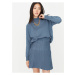 Blue women's knitted set of top and skirt Trendyol - Women