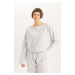 DEFACTO Fall In Love Regular Fit Crew Neck Long Sleeve Casual Pajamas Top