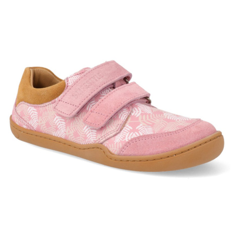 Barefoot tenisky Blifestyle - Skink bio nappa schmal rosa muster ružové