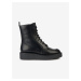 Geox Elidea Black Womens Ankle Leather Boots - Women