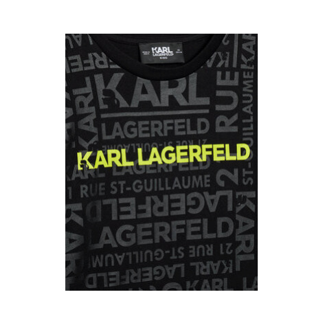 KARL LAGERFELD Tričko Z25367 S Čierna Regular Fit