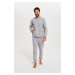 Men's set Fox, long sleeves, long pants - melange