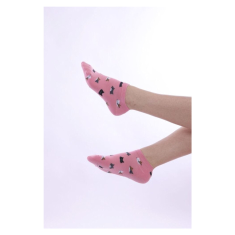 Členkové ponožky Cats ružové Moraj