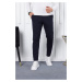 36197 Dewberry Ids Slim Fit Lycra Fabric Mens Trousers-NAVY