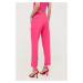 Nohavice Morgan dámske, ružová farba, priliehavé, vysoký pás
