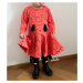 Dievčenské šaty- Psíček, lososové