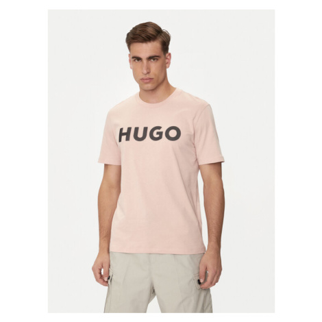 Hugo Tričko Dulivio 50513309 Ružová Regular Fit Hugo Boss