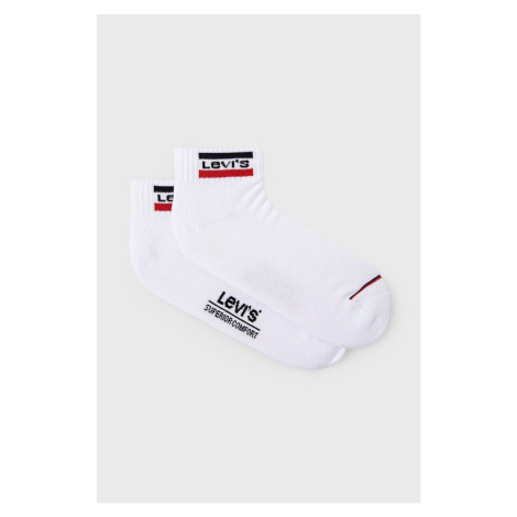 Ponožky Levi's (2-pak) 37157.0773-white, pánske, biela farba Levi´s
