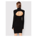 Remain Úpletové šaty Lizea RM874 Čierna Slim Fit
