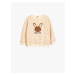 Koton Sweatshirt Rabbit Applique Detailed Long Sleeve Crew Neck Raised Cotton