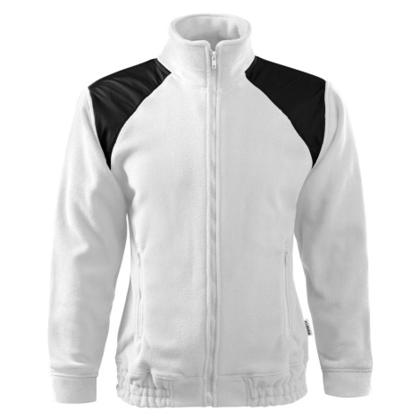 MALFINI Fleecová mikina Jacket Hi-Q - Biela