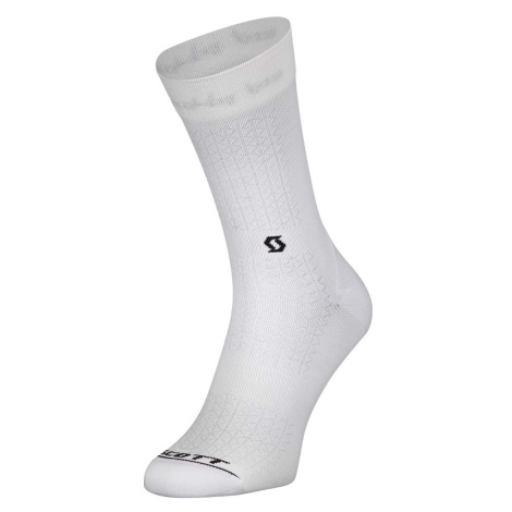 SCOTT Cyklistické ponožky klasické - PERFORMANCE CREW - čierna/biela