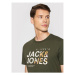 Jack&Jones Tričko Cam 12194175 Zelená Regular Fit