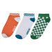 Sneaker Socks Checks 3-Pack Orange/Green/Greengreen