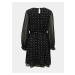 Čierne bodkované šaty Miss Selfridge