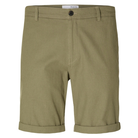 SELECTED HOMME Chino nohavice 'LUTON'  olivová