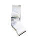 Detské športové ponožky RS 500 vysoké 3 páry tmavomodro-biele