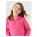 Dievčenská mikina so zipsom 4F JUNIOR SWEATSHIRT-JWMM00TSWSF1315-55S-HOT PINK