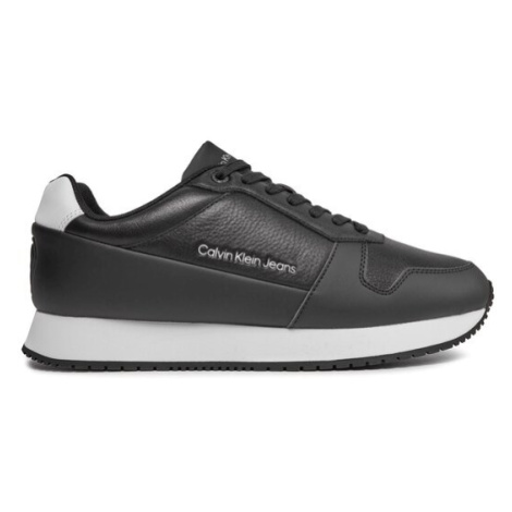 Calvin Klein Jeans Sneakersy Retro Runner Low Lth In Sat YM0YM00863 Čierna