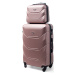 Zlato-ružová sada 2 luxusných plastových kufrov &quot;Luxury&quot; - veľ. L + S