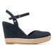 Tommy Hilfiger Espadrilky Basic Closed Toe High Wedge FW0FW04786 Tmavomodrá