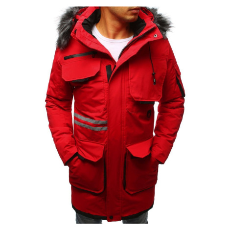 Originálna pánska zimná bunda v červenom prevedení skl.34 DStreet
