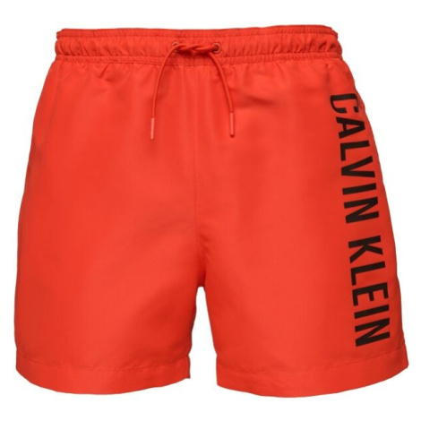 Calvin Klein MEDIUM DRAWSTRING Pánske plavky, červená, veľkosť