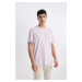 DEFACTO New Regular Fit Crew Neck Short Sleeve 100% Cotton Basic T-Shirt