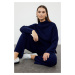 Trendyol Navy Blue Stand Collar Knitwear Top-Bottom Set